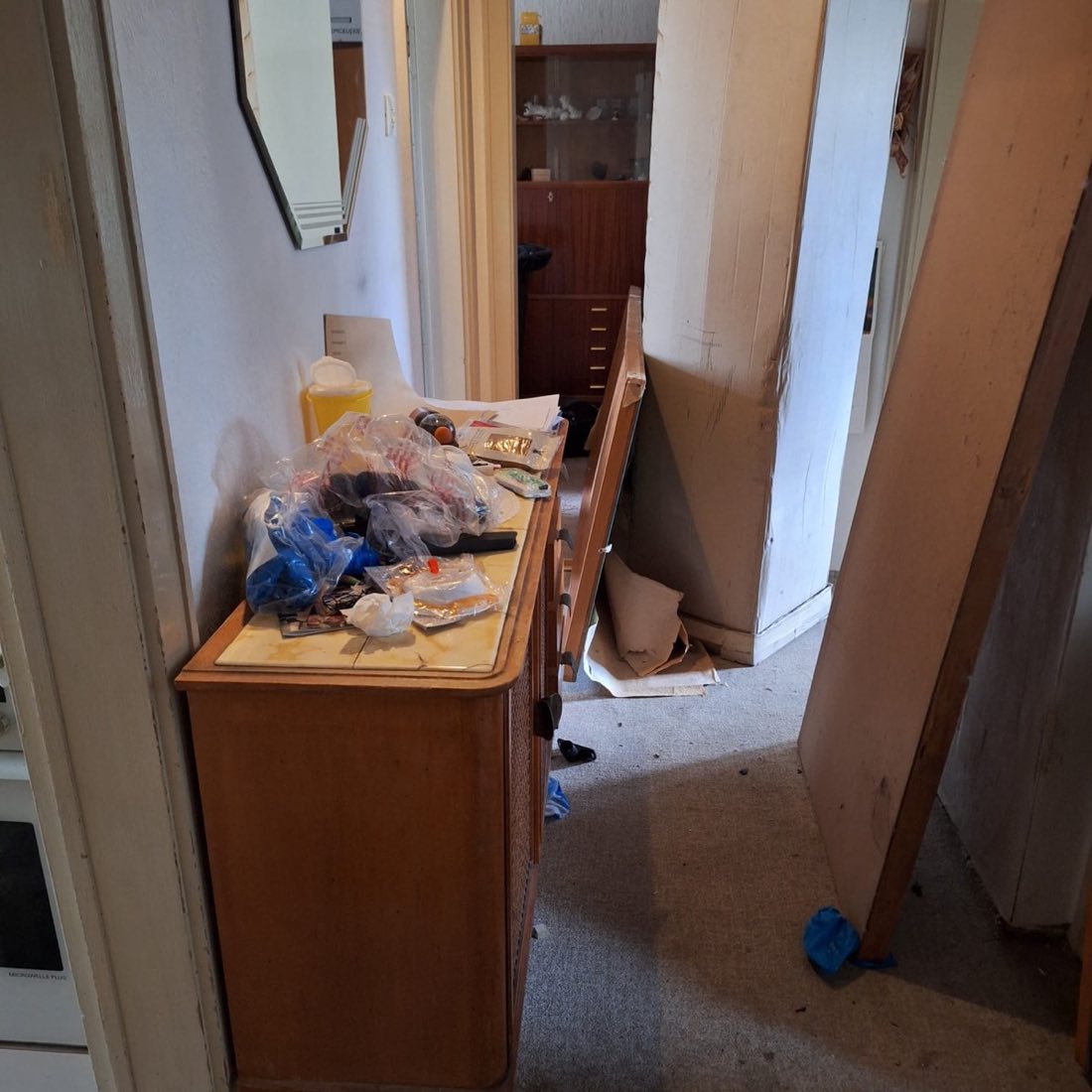 Flur vor der Wohnungsauflösung